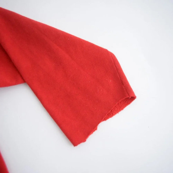 Vintage Jerzees Red Snowman Lace & Buttons &  Snowflakes Crewneck Sweater 2X - Picture 4 of 14